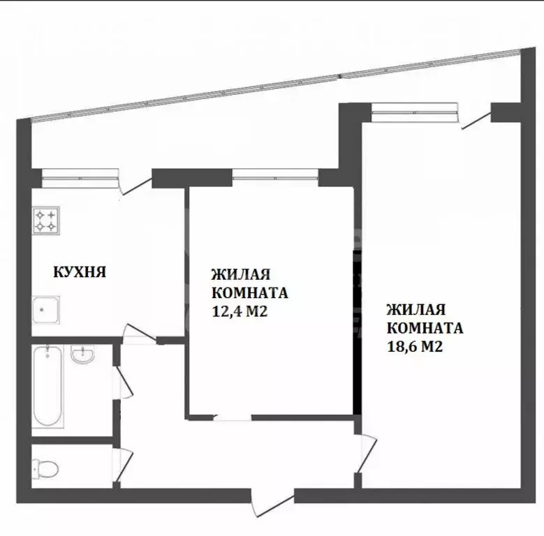 2-комнатная квартира: Тюмень, улица Республики, 92 (50.6 м) - Фото 2
