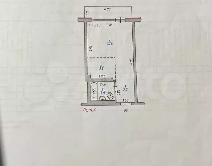Квартира-студия, 24 м, 12/16 эт. - Фото 0