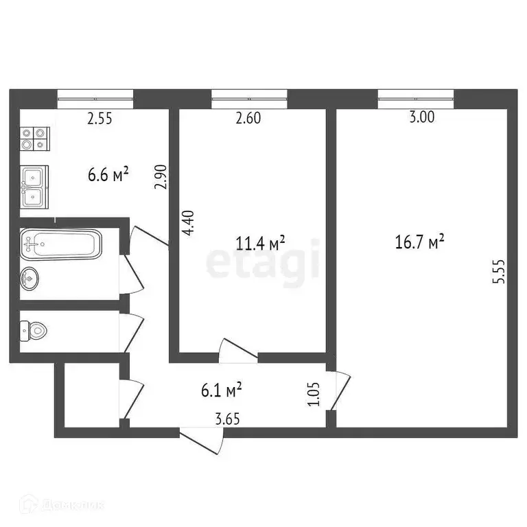 Продаётся 2-к квартира, 45 м - Фото 0