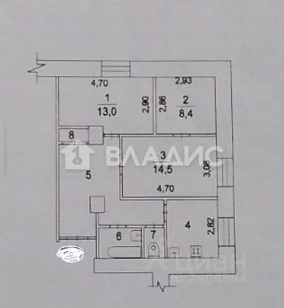3-к кв. Московская область, Электросталь Советская ул., 5 (62.0 м) - Фото 2