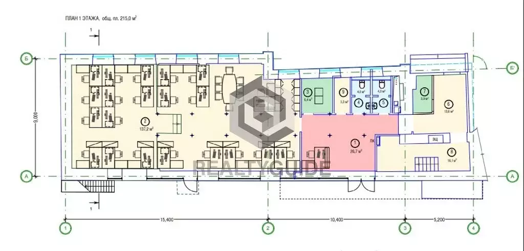 Офис (1046 м) - Фото 2