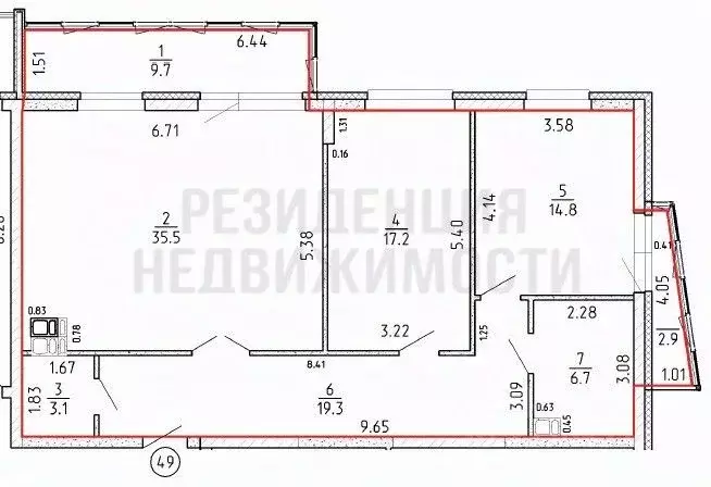 3-к кв. Самарская область, Самара проезд 4-й, 8А (109.2 м) - Фото 2