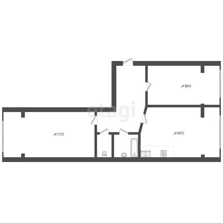 2-комнатная квартира: Нальчик, улица Хужокова, 145 (67.2 м) - Фото 1