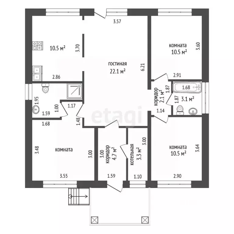 Дом в Адыгея, Майкопский район, Краснооктябрьское с/пос, пос. ... - Фото 2