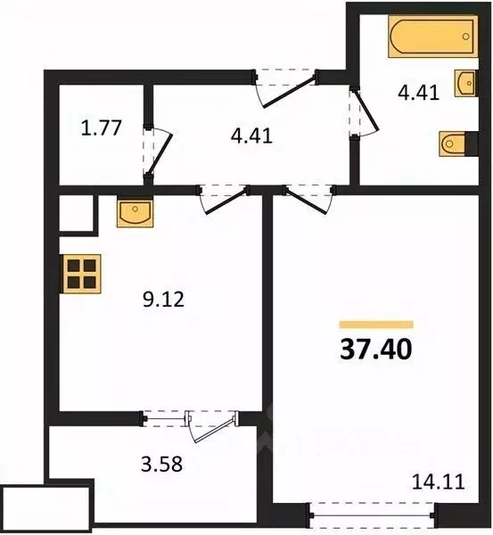 1-к кв. Крым, Симферопольский район, Мирновское с/пос, с. Белоглинка ... - Фото 2