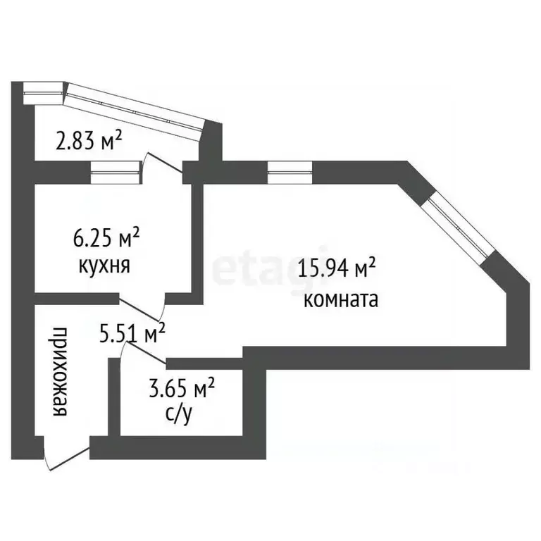 1-к кв. Воронежская область, Воронеж ул. 9 Января, 223И (32.76 м) - Фото 2