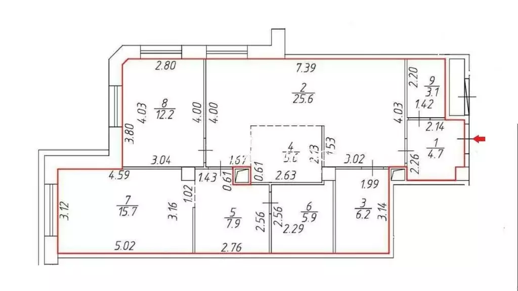 3-комнатная квартира: Санкт-Петербург, 12-я линия Васильевского ... - Фото 1