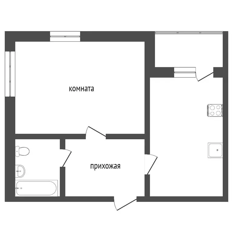 1-комнатная квартира: Вологда, Огородный переулок, 3А (31 м) - Фото 1