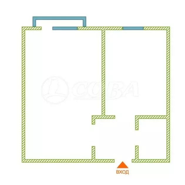 1-комнатная квартира: Курган, посёлок Керамзитный, 7 (21.2 м) - Фото 2