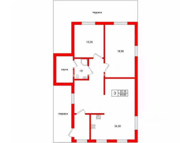 Коттедж в Ленинградская область, Выборгский район, Красносельское ... - Фото 1