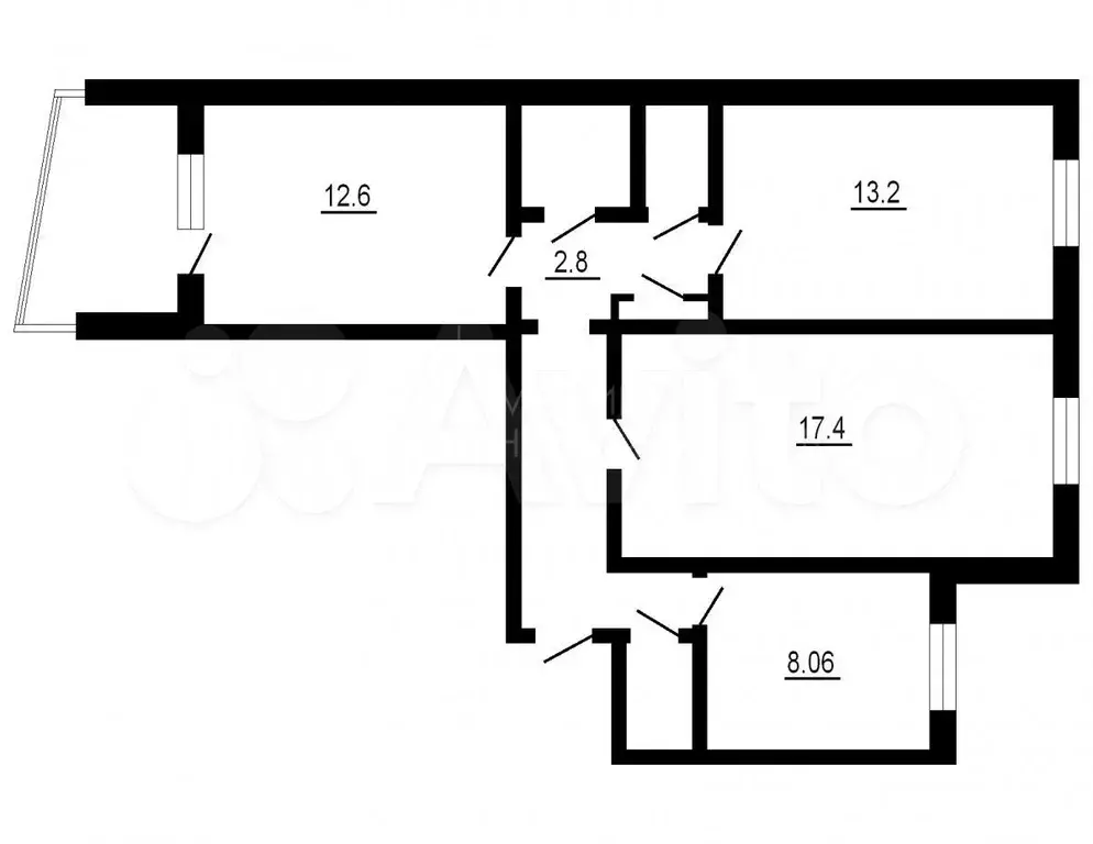 3-к. квартира, 66 м, 2/9 эт. - Фото 0