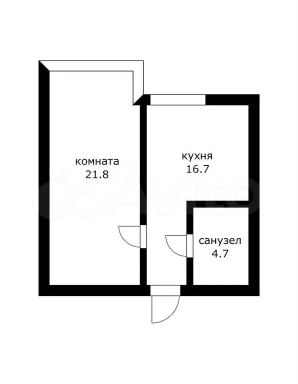 1-к. квартира, 42 м, 5/5 эт. - Фото 0