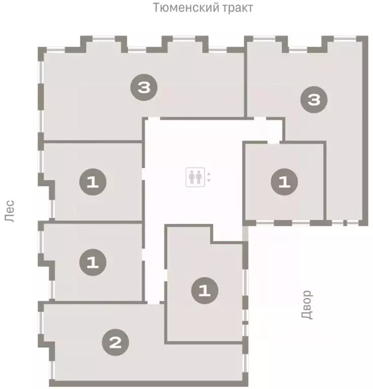 1-к кв. Ханты-Мансийский АО, Сургут 35-й мкр, Квартал Новин жилой ... - Фото 2