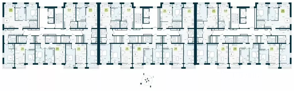 2-к кв. Ханты-Мансийский АО, Нижневартовск К-2 кв-л,  (63.9 м) - Фото 1