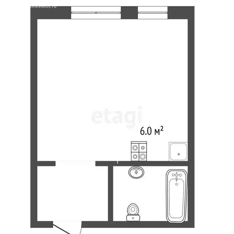 Квартира-студия: Тюмень, Полевая улица, 117к4 (25.6 м) - Фото 1