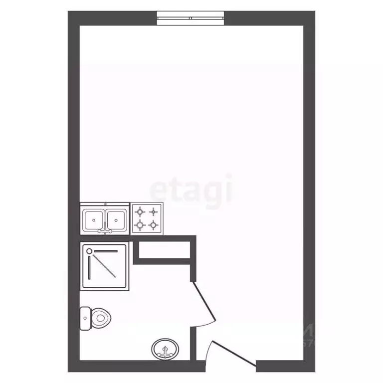 Студия Санкт-Петербург дор. Муринская, 27к2 (21.0 м) - Фото 2
