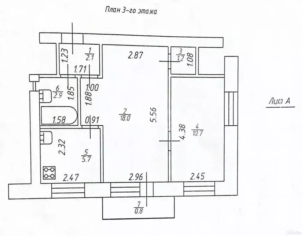 2-к кв. Татарстан, Альметьевск ул. Мусы Джалиля, 16 (40.6 м) - Фото 1