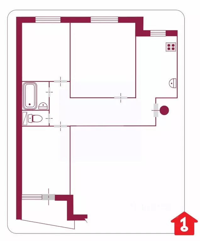 3-к кв. Омская область, Омск ул. 70 лет Октября, 10 (61.7 м) - Фото 2