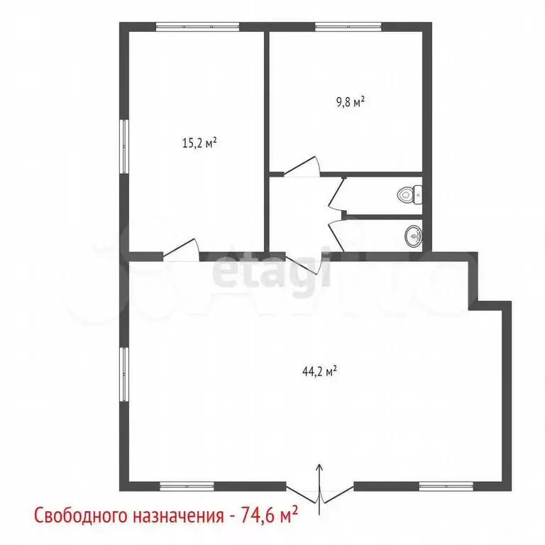 Продам помещение свободного назначения, 74.6 м - Фото 1