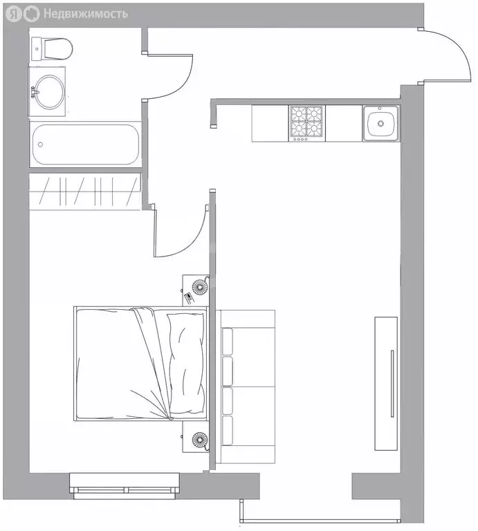 1-комнатная квартира: Пригородный, Звёздный проспект, 1/1 (51.3 м) - Фото 1