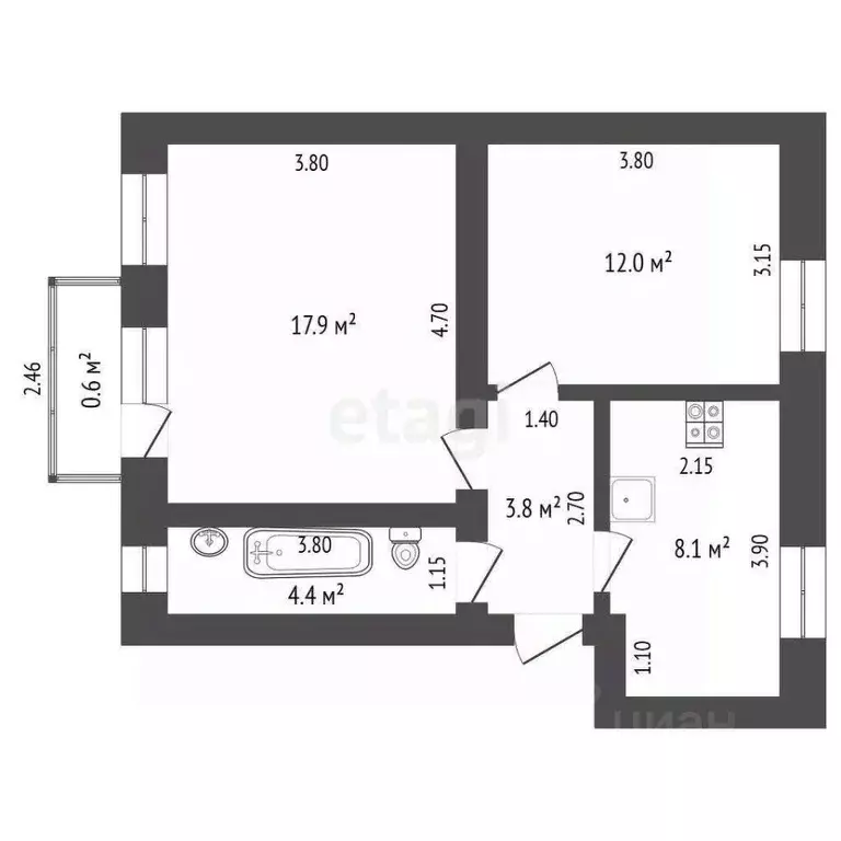 2-к кв. Краснодарский край, Геленджик городской округ, с. ... - Фото 2