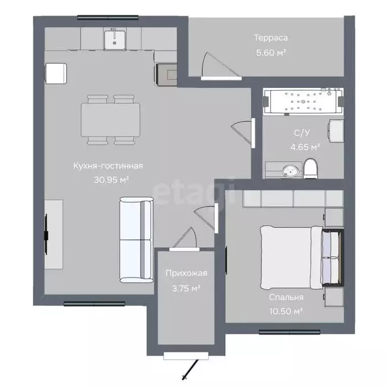 Дом в Гурьевск, Угловая улица (61.4 м) - Фото 1