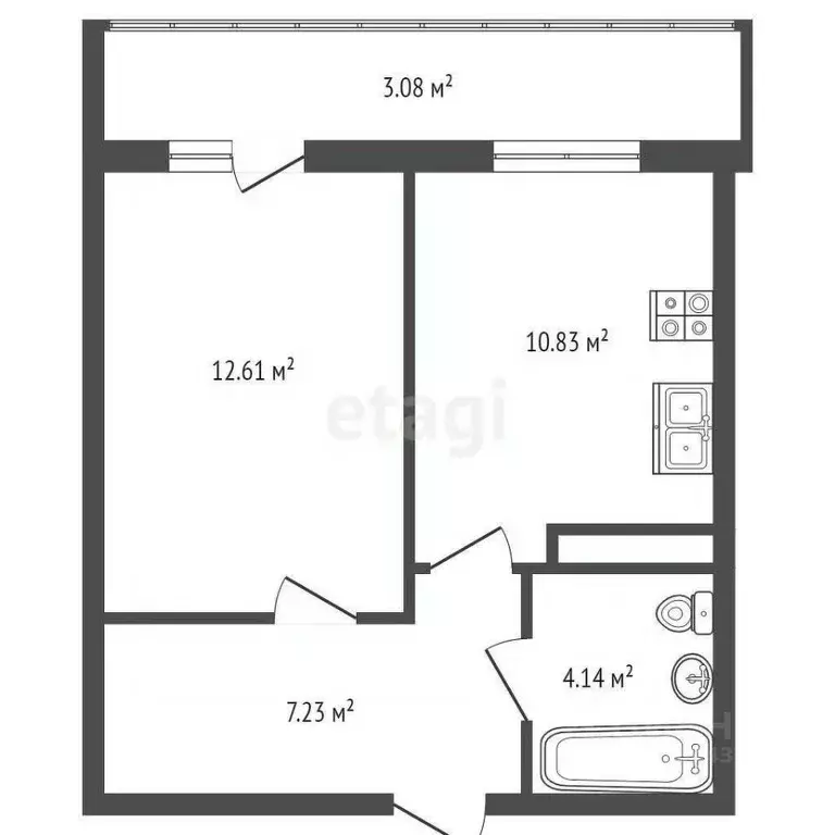 1-к кв. Санкт-Петербург Днепропетровская ул., 65 (37.0 м) - Фото 1