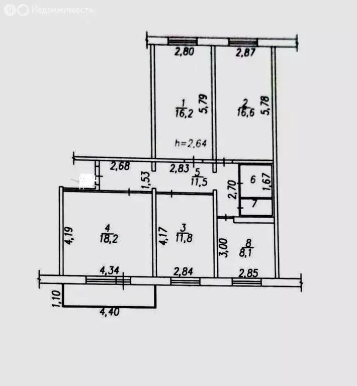 4-комнатная квартира: Новокузнецк, микрорайон Новобайдаевский, улица ... - Фото 1