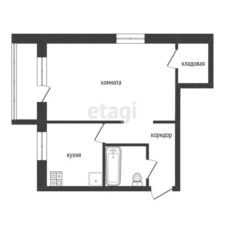 1-комнатная квартира: Кириши, Пионерская улица, 7 (32.6 м) - Фото 0
