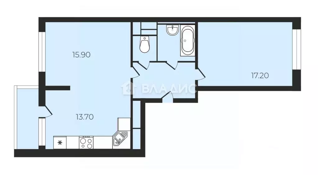 2-к кв. Москва Кусковская ул., 12/1 (57.8 м) - Фото 2
