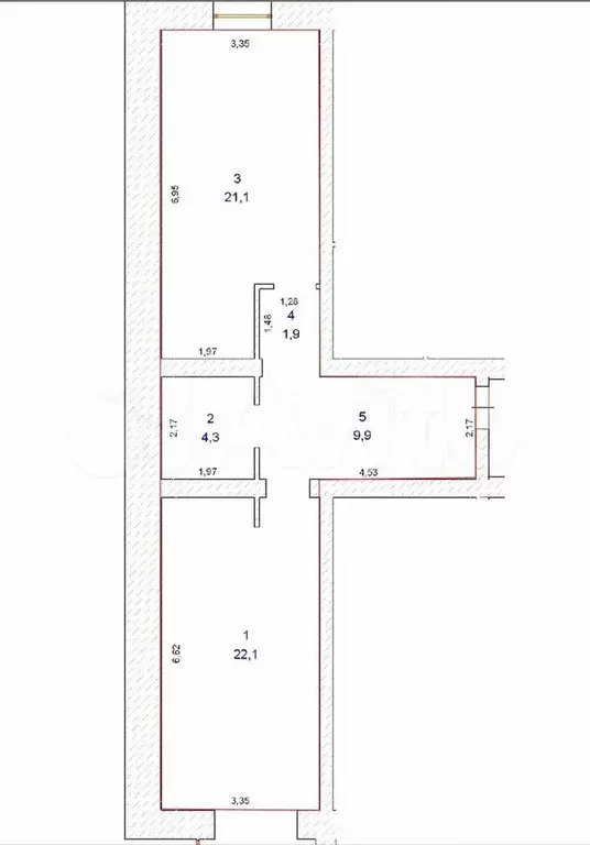 2-к. квартира, 70 м, 3/4 эт. - Фото 0
