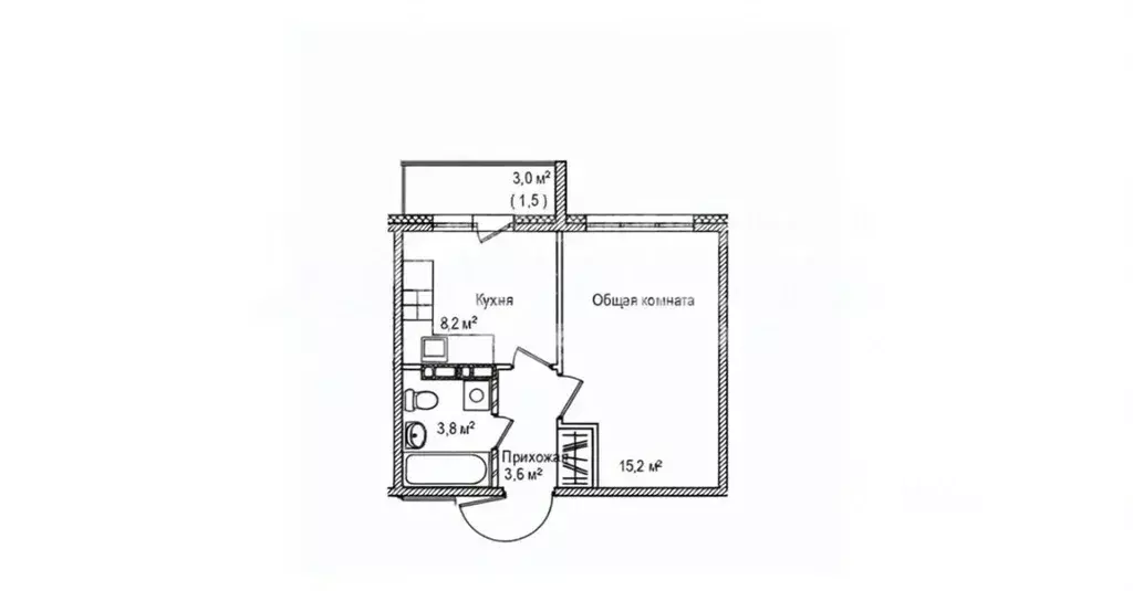 1-к кв. Кемеровская область, Юрга ул. Мира, 19 (31.1 м) - Фото 2