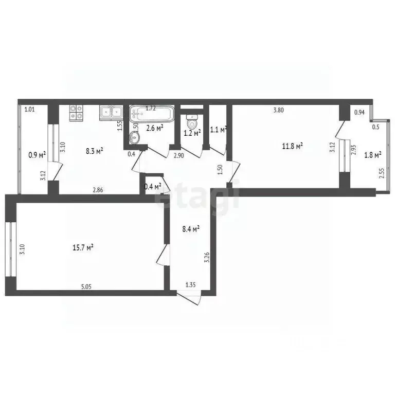 2-к кв. Смоленская область, Дорогобуж ул. Мира, 24 (49.5 м) - Фото 1