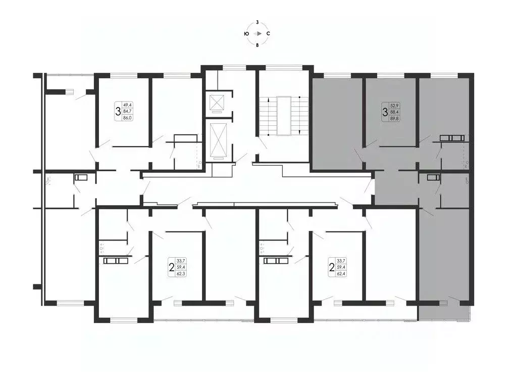 3-к кв. Воронежская область, Воронеж ул. Загоровского, 5/1 (89.8 м) - Фото 1
