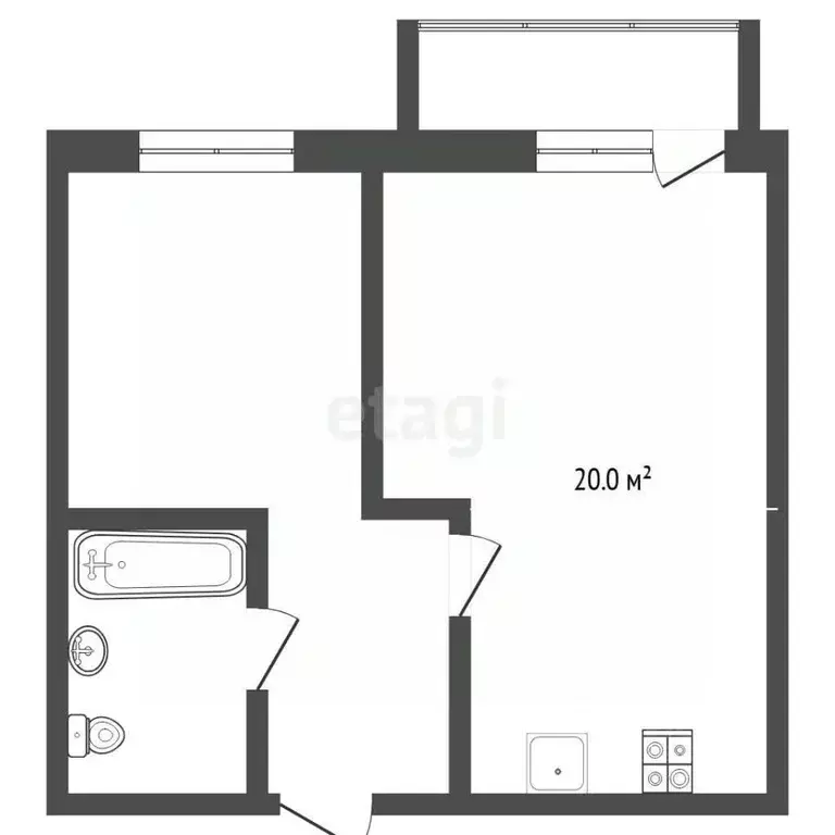 1-к кв. Тюменская область, Тюмень Профсоюзная ул., 63к1 (47.5 м) - Фото 1