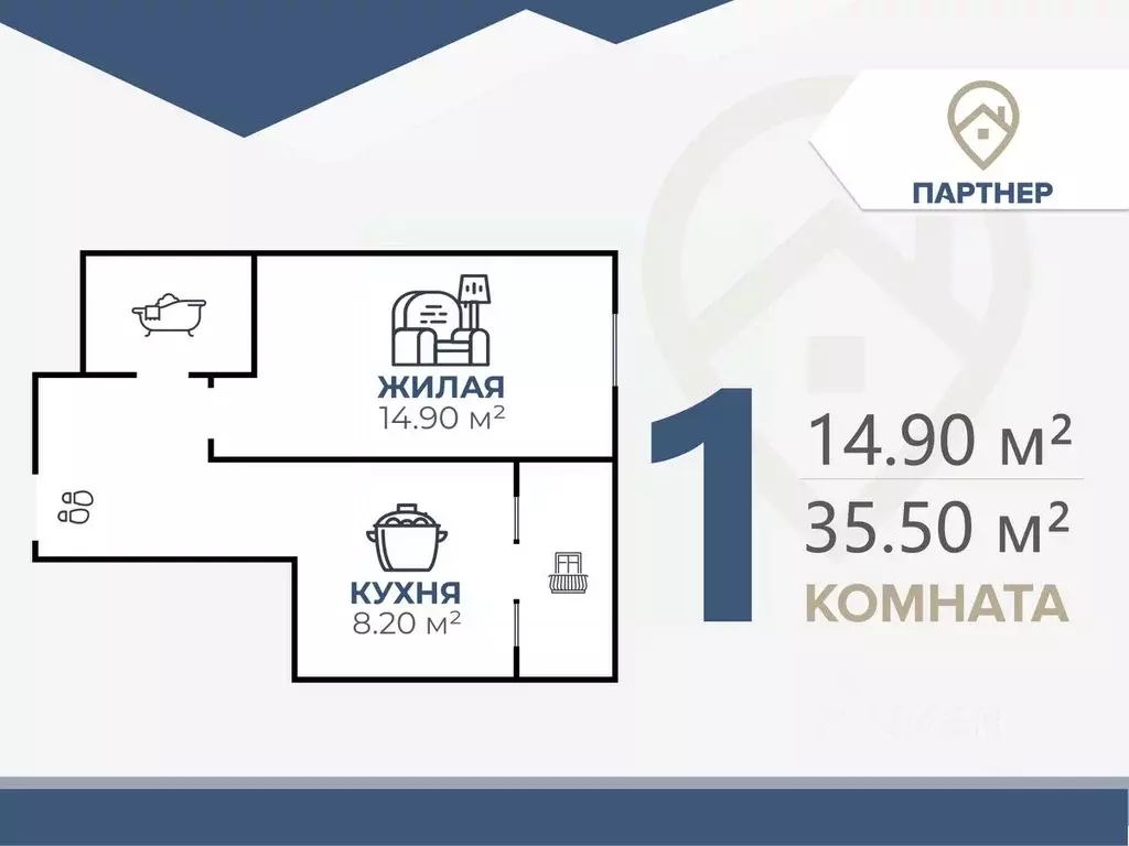 1-к кв. Волгоградская область, Волгоград ул. Грибанова, 3А (35.5 м) - Фото 0