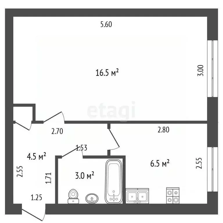 1-к кв. Нижегородская область, Выкса ул. Симы Битковой, 27 (30.8 м) - Фото 0