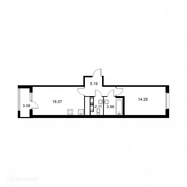 Продаётся 1-к квартира, 44.9 м - Фото 0