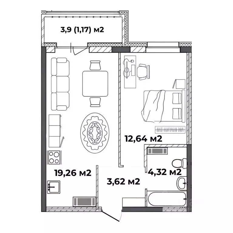 1-к кв. Ярославская область, Ярославль ул. Старая Костромская, 4 ... - Фото 1