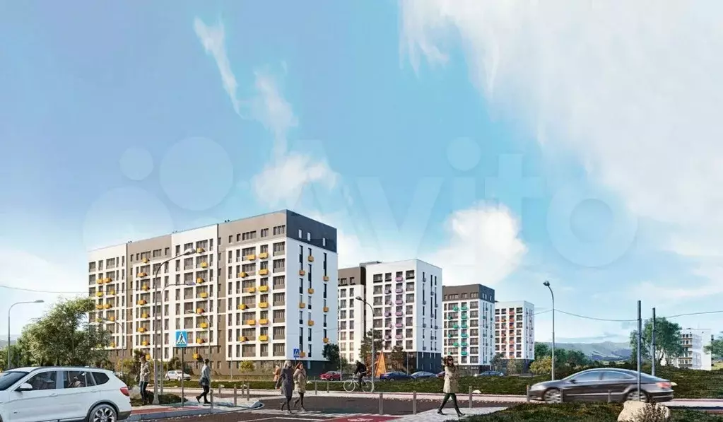 1-к. квартира, 44,4 м, 6/9 эт. - Фото 1