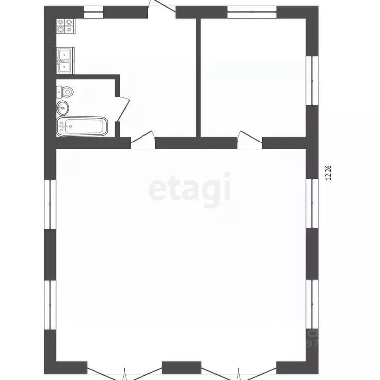 Дом в Саха (Якутия), Якутск городской округ, с. Хатассы ул. Новая, 13 ... - Фото 2