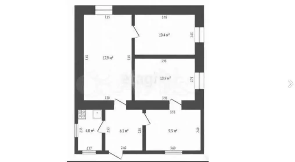 Дом в Ильичёво, улица Пушкина (58.6 м) - Фото 1