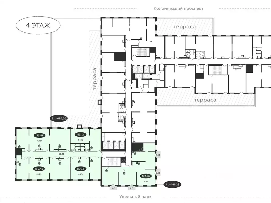 Офис в Санкт-Петербург Коломяжский просп., 19А (672 м) - Фото 2