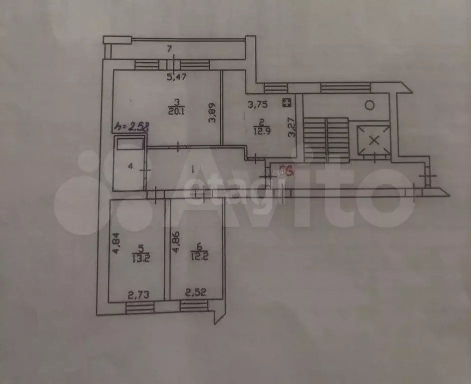 3-к. квартира, 78 м, 5/9 эт. - Фото 0