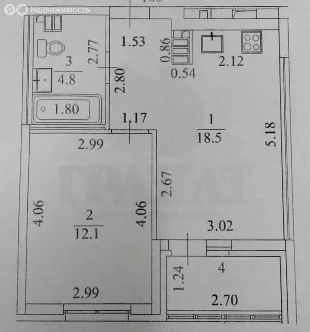 1-комнатная квартира: Екатеринбург, улица Новостроя, 7 (38.1 м) - Фото 0