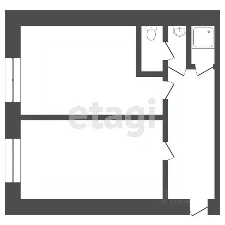 2-к кв. Томская область, Томск Академгородок мкр, просп. ... - Фото 2