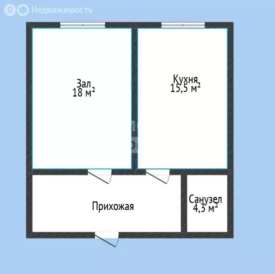 1-комнатная квартира: Каспийск, 12-й микрорайон Хазар, ЖК ... - Фото 1