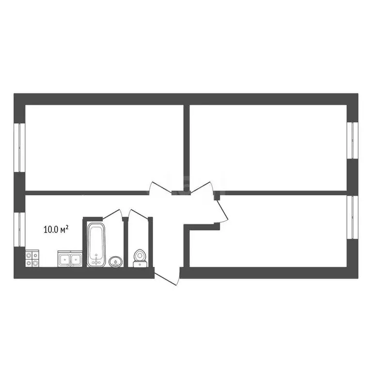 3-комнатная квартира: Камышлов, улица Энгельса, 234 (72.5 м) - Фото 1