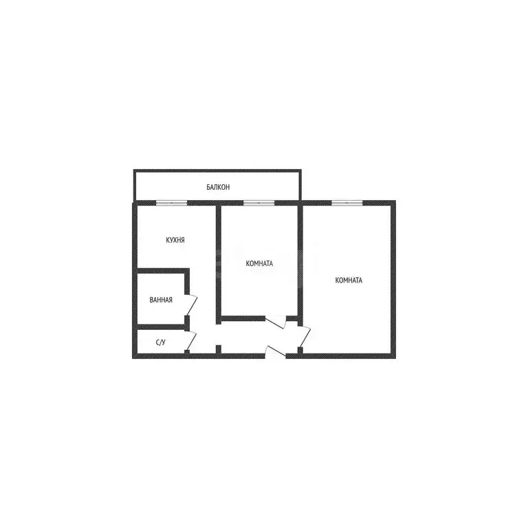 2-комнатная квартира: Строитель, улица Победы, 3 (46.9 м) - Фото 1