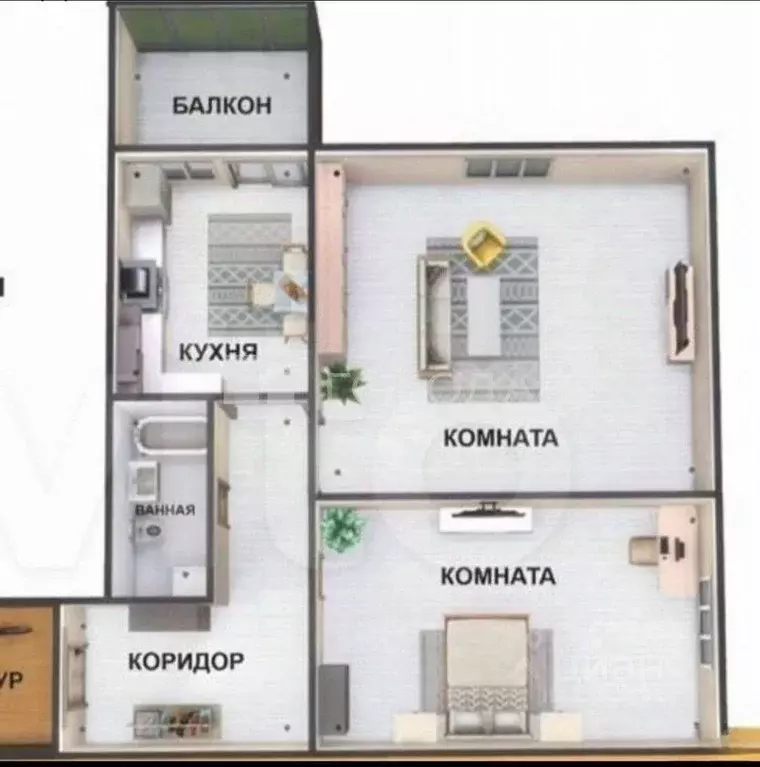 2-к кв. Алтайский край, Новоалтайск ул. Анатолия, 98 (41.3 м) - Фото 1
